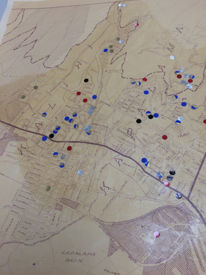 A small section of the map of the residences of public school teachers