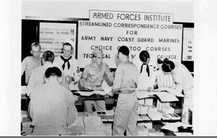 KP 1943 GIs on campus